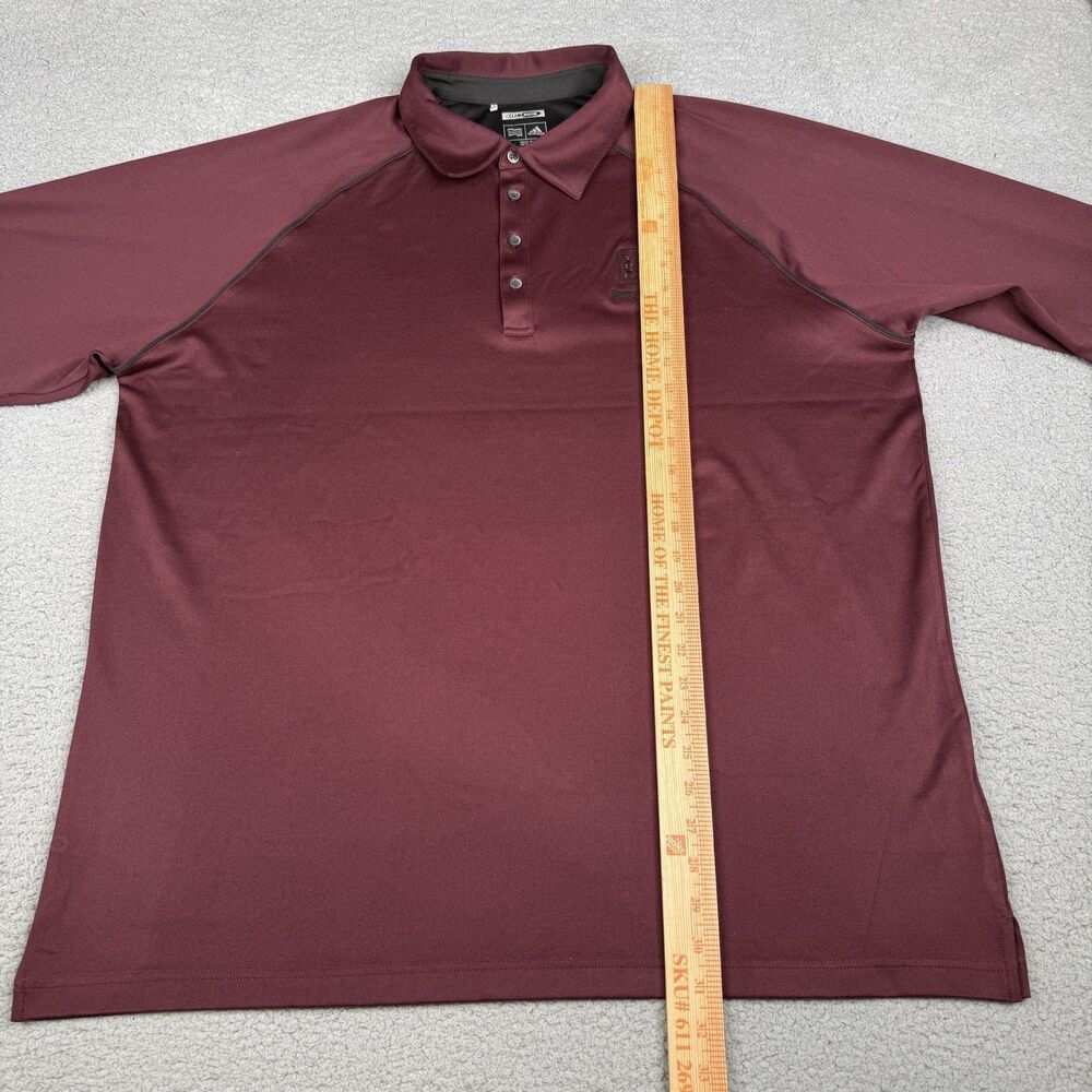 TPC Myrtle Beach Shirt Mens XL Maroon Adidas ClimaWarm Golf Polo Long Sleeve - Picture 9 of 11